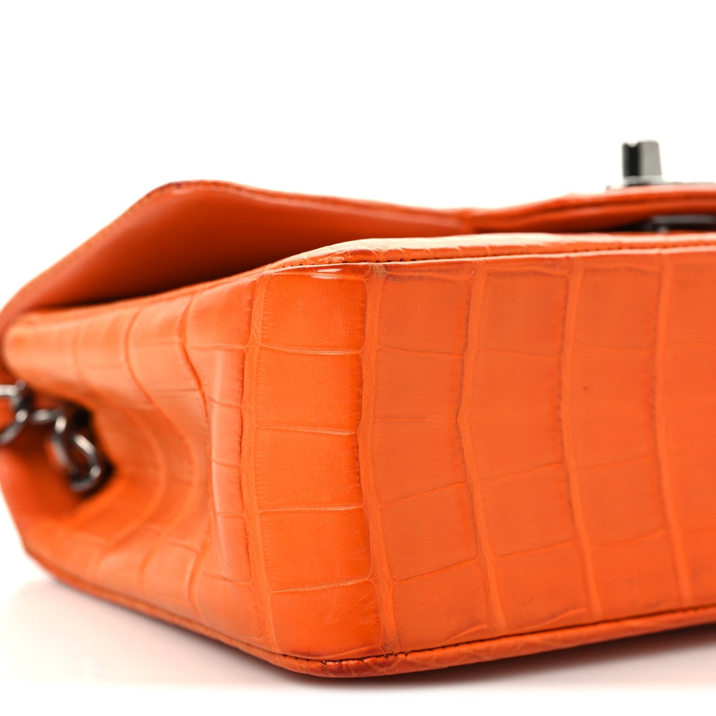 Alligator Mini Rectangular Flap Orange