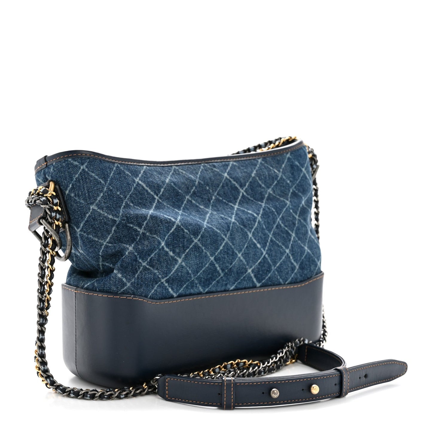 Denim Calfskin Medium Gabrielle Hobo Blue