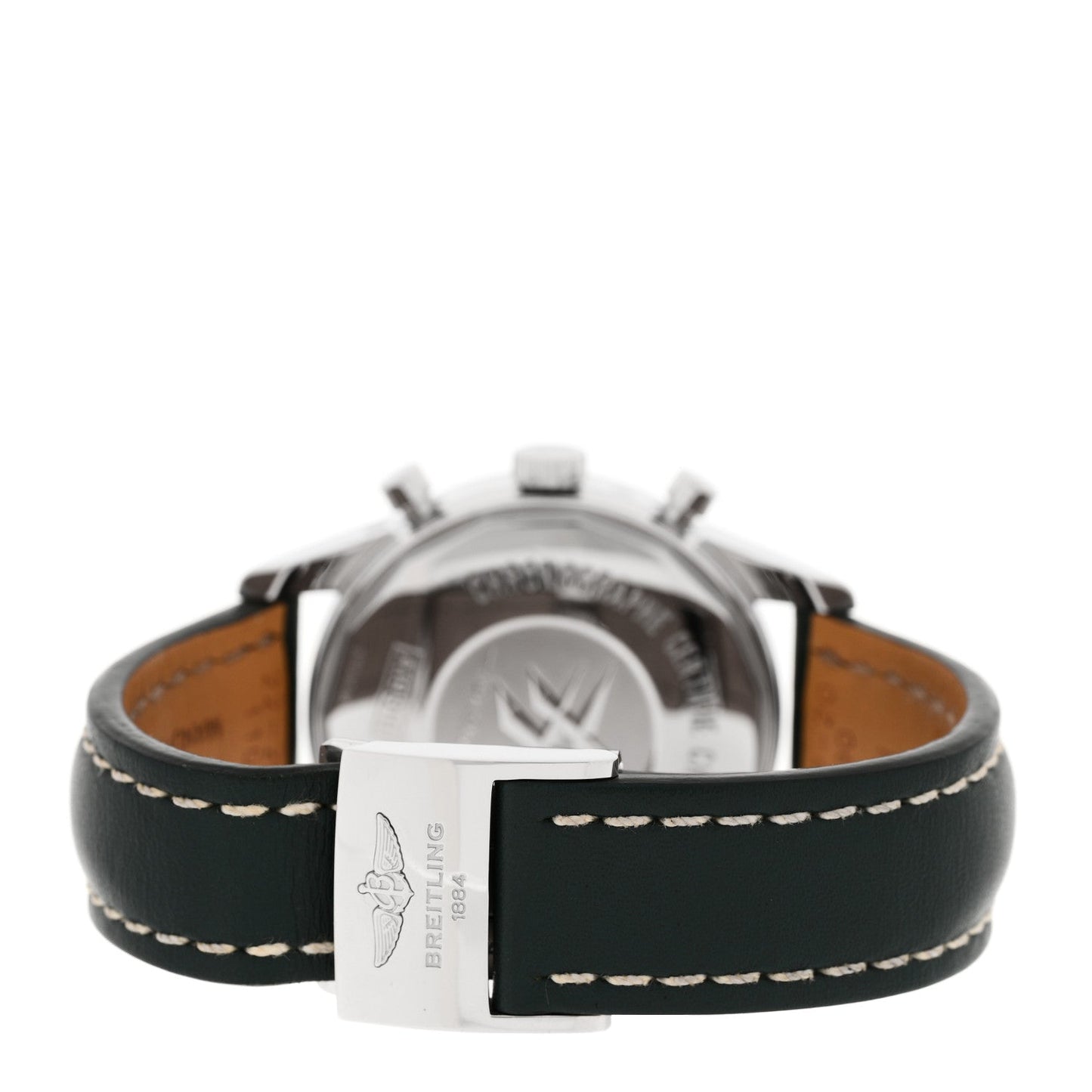 Stainless Steel Calfskin 43mm Transocean Chronograph 1461 Annual Calendar Automatic Watch Silver A19310