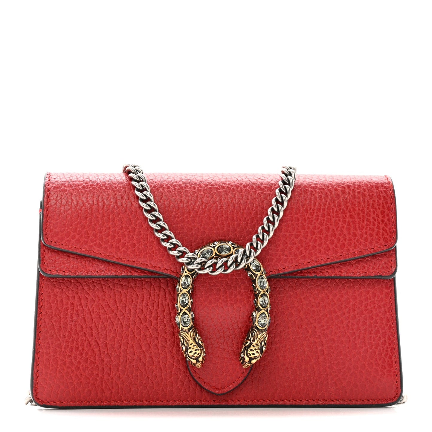 Calfskin Super Mini Dionysus Shoulder Bag Hibiscus Red