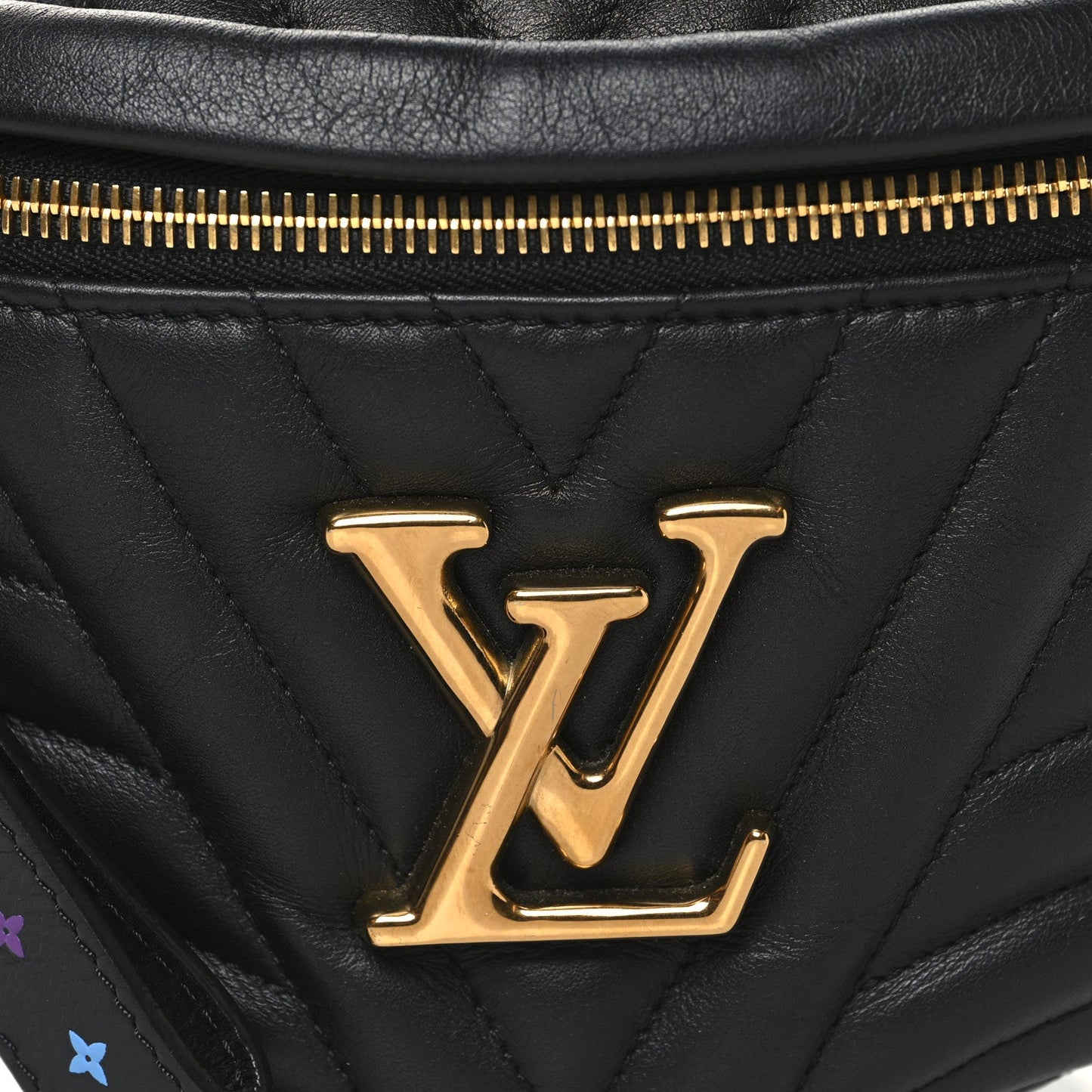 Calfskin Quilted New Wave Bumbag Black