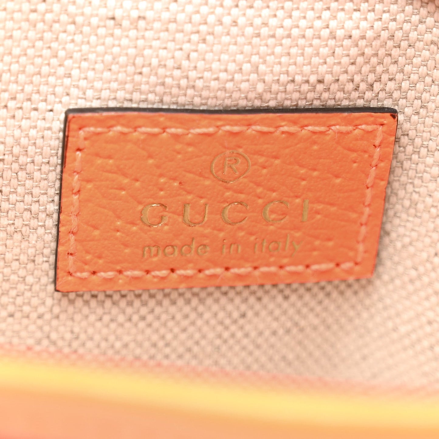 GG Supreme Monogram Web Small Ophidia Belt Bag Beige Ebony Orange Fluo