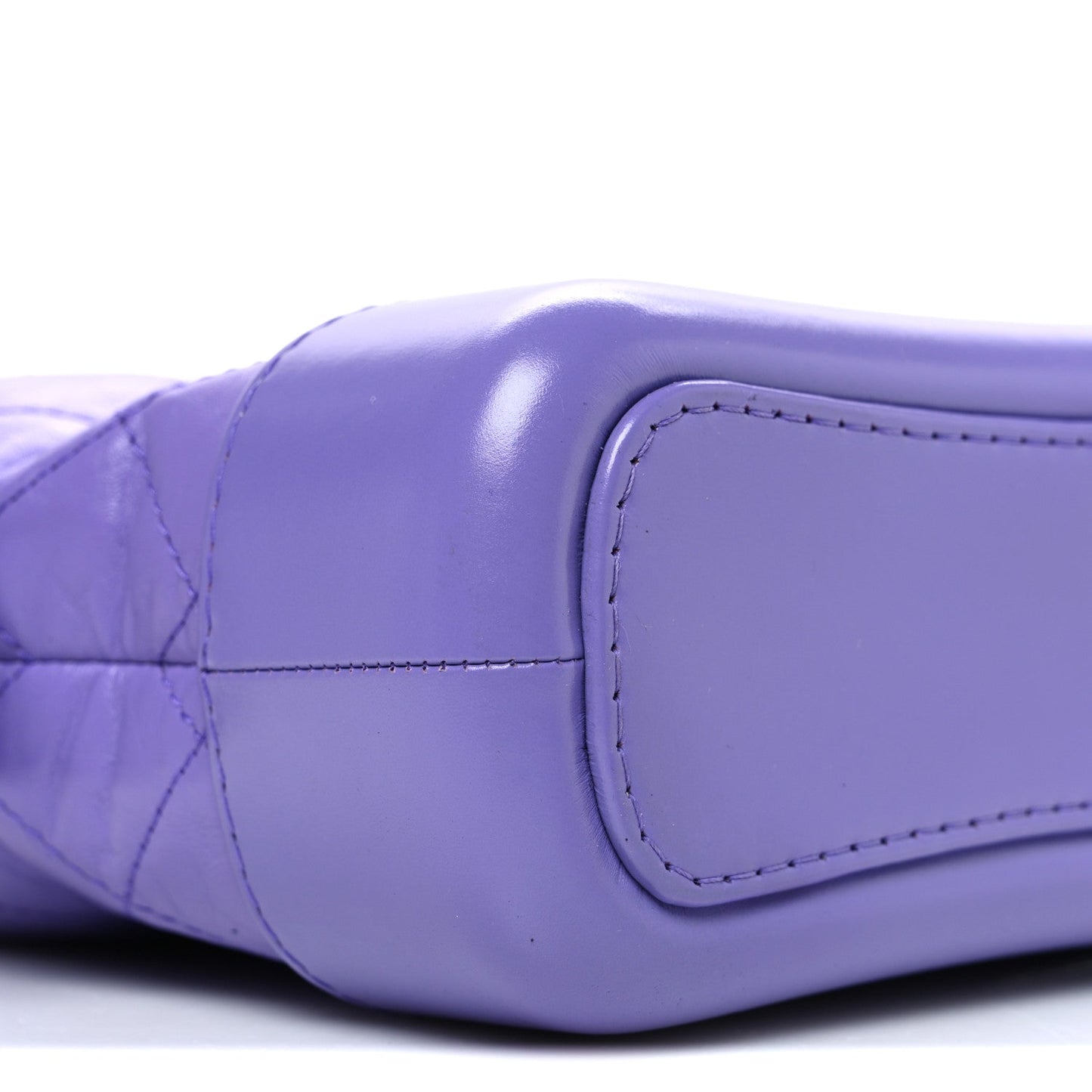 Aged Calfskin Quilted Small Gabrielle Hobo Purple