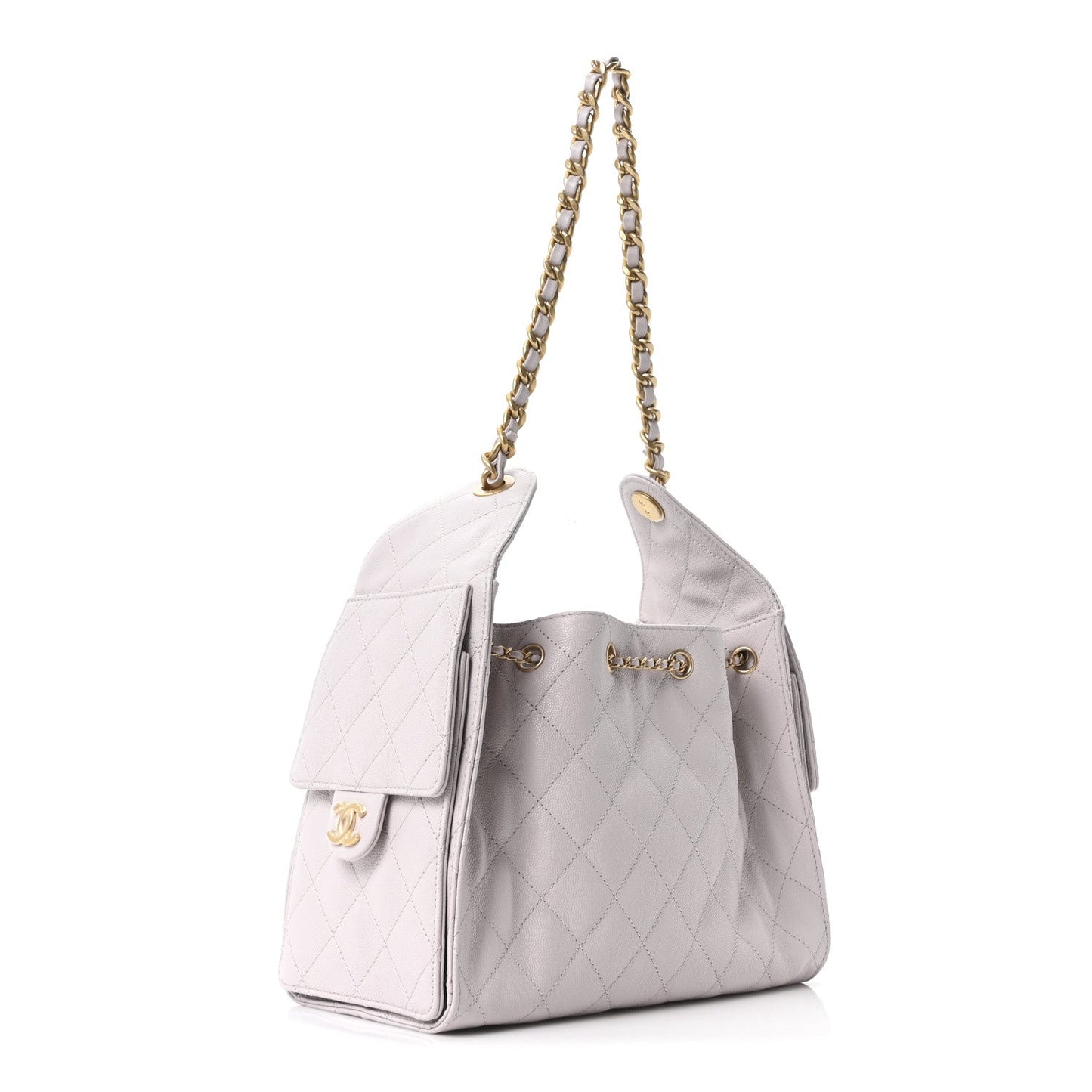 Caviar Quilted Small Chanel 25 Handbag Lilas Lilac