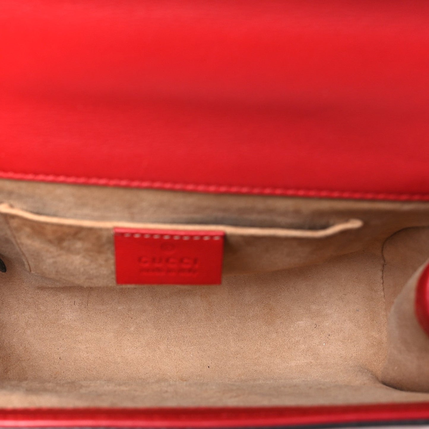 Calfskin Studded Small Padlock Shoulder Bag Hibiscus Red
