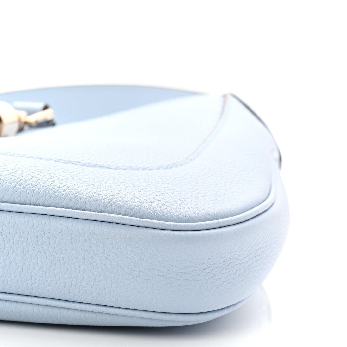 Grained Calfskin Web Medium Jackie 1961 Hobo Light Blue
