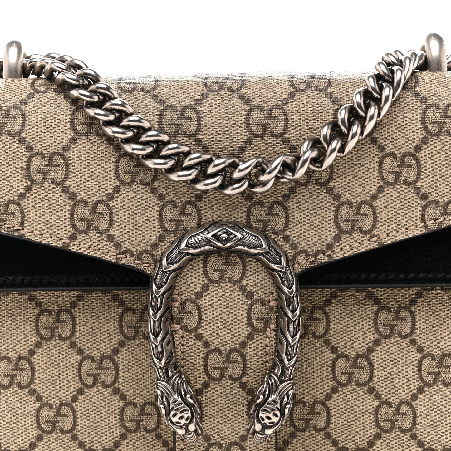GG Supreme Monogram Mini Dionysus Shoulder Bag Black