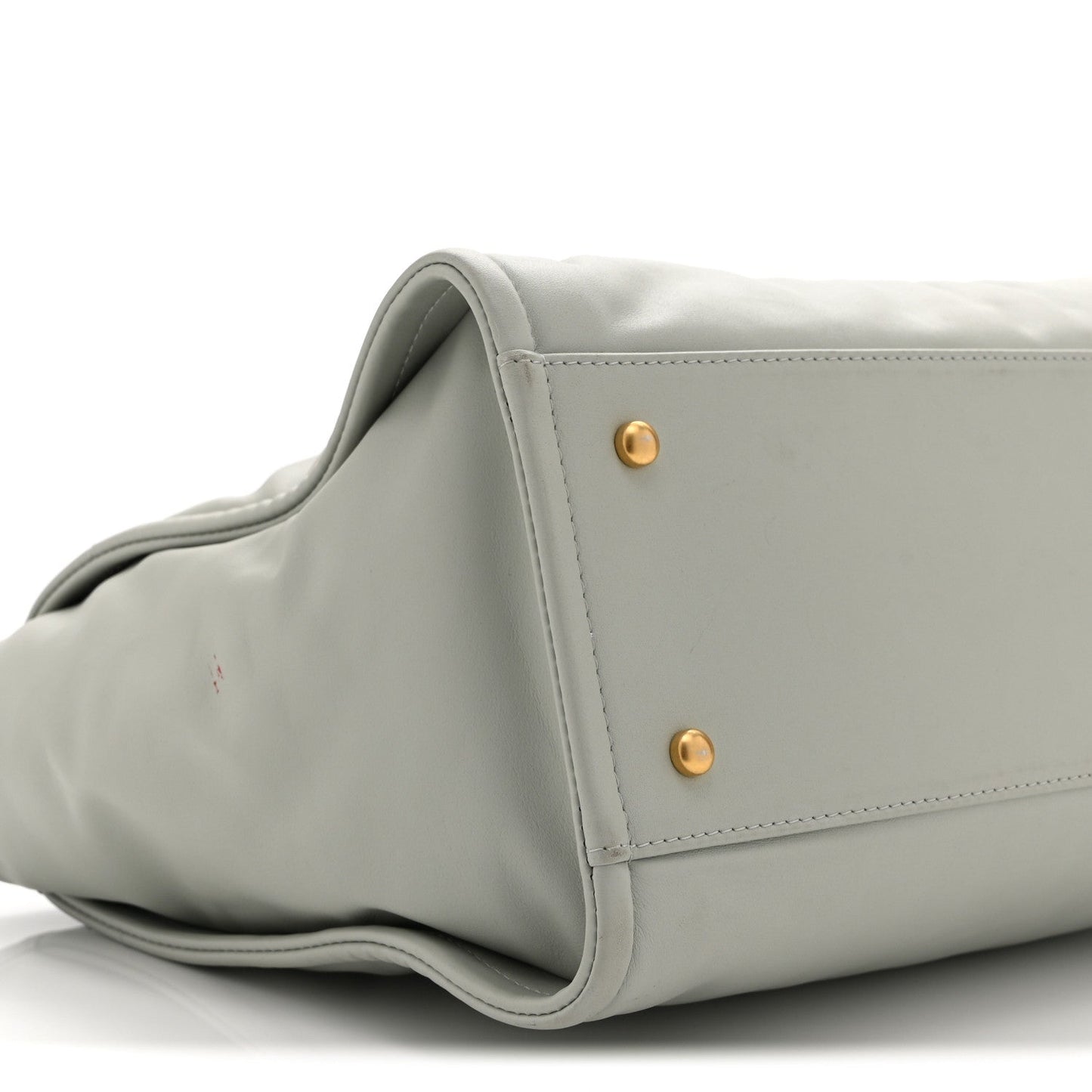 Calfskin Embossed Small Deauville Tote Light Blue