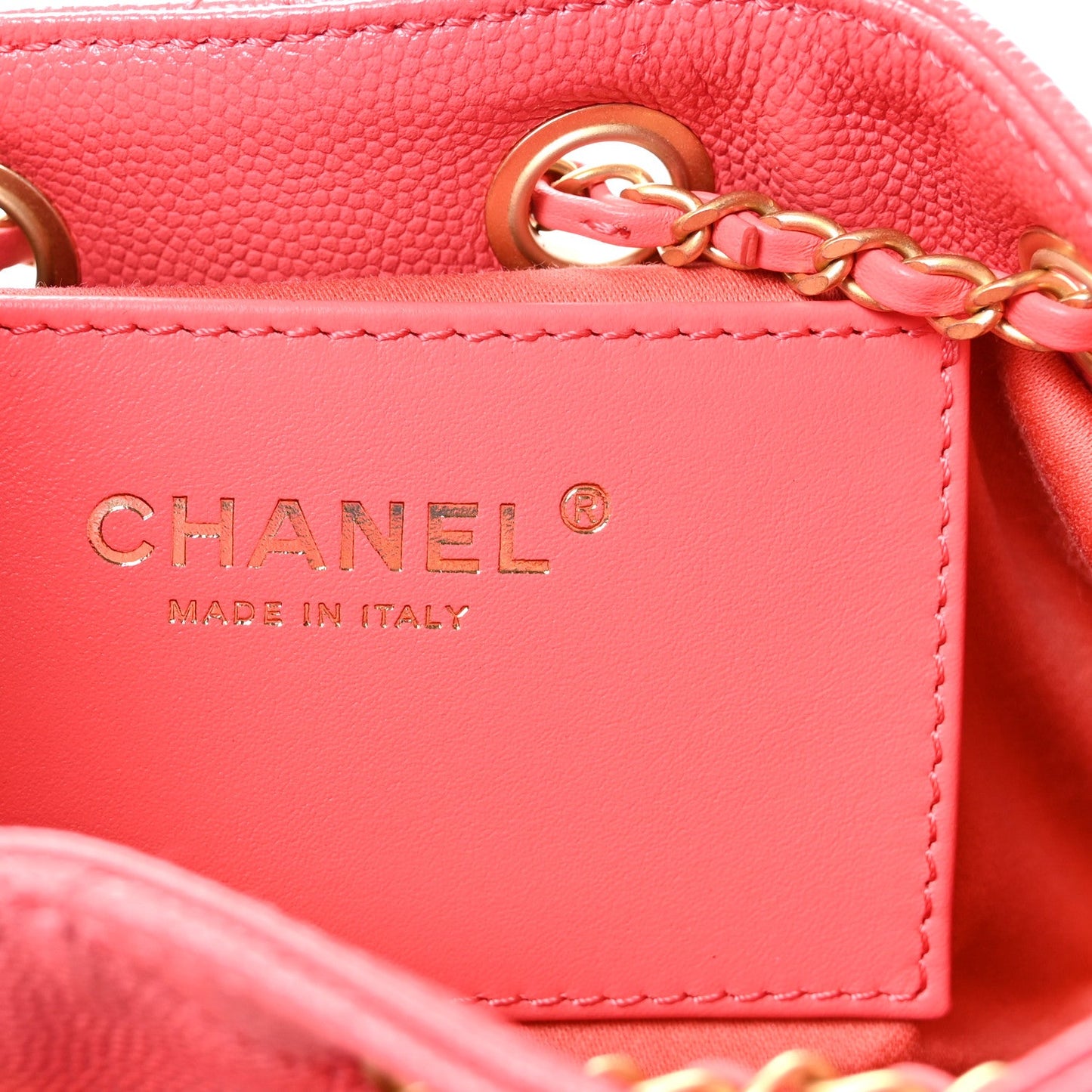 Caviar Quilted Mini Chanel 25 Handbag Coral
