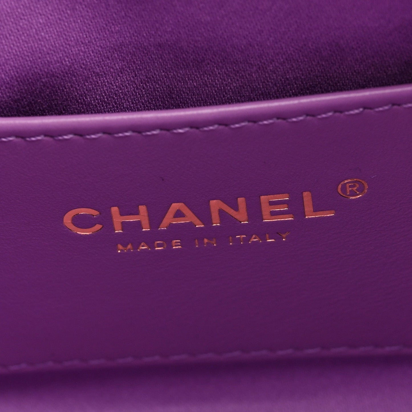 Suede Quilted Mini Chanel 25 Handbag Purple
