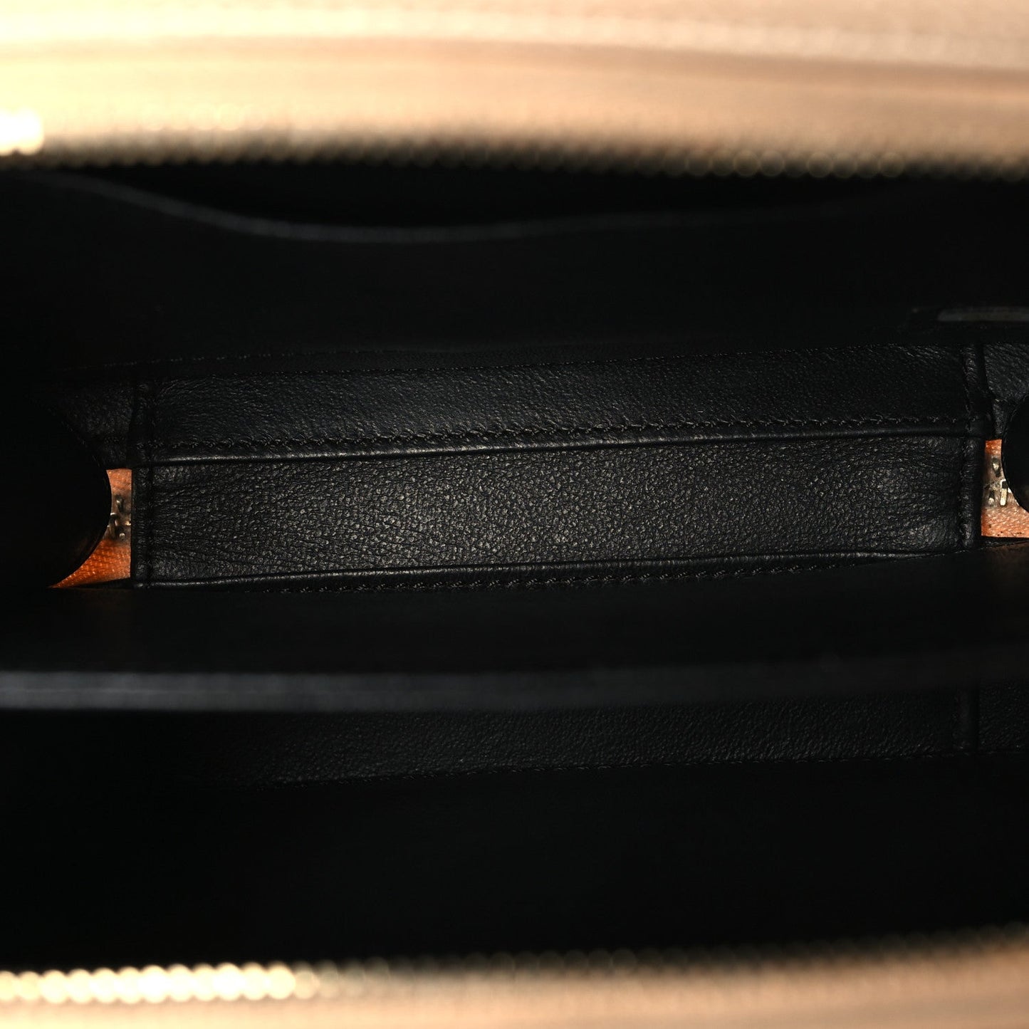 Caviar Quilted Small CC Filigree Vanity Case Beige Black
