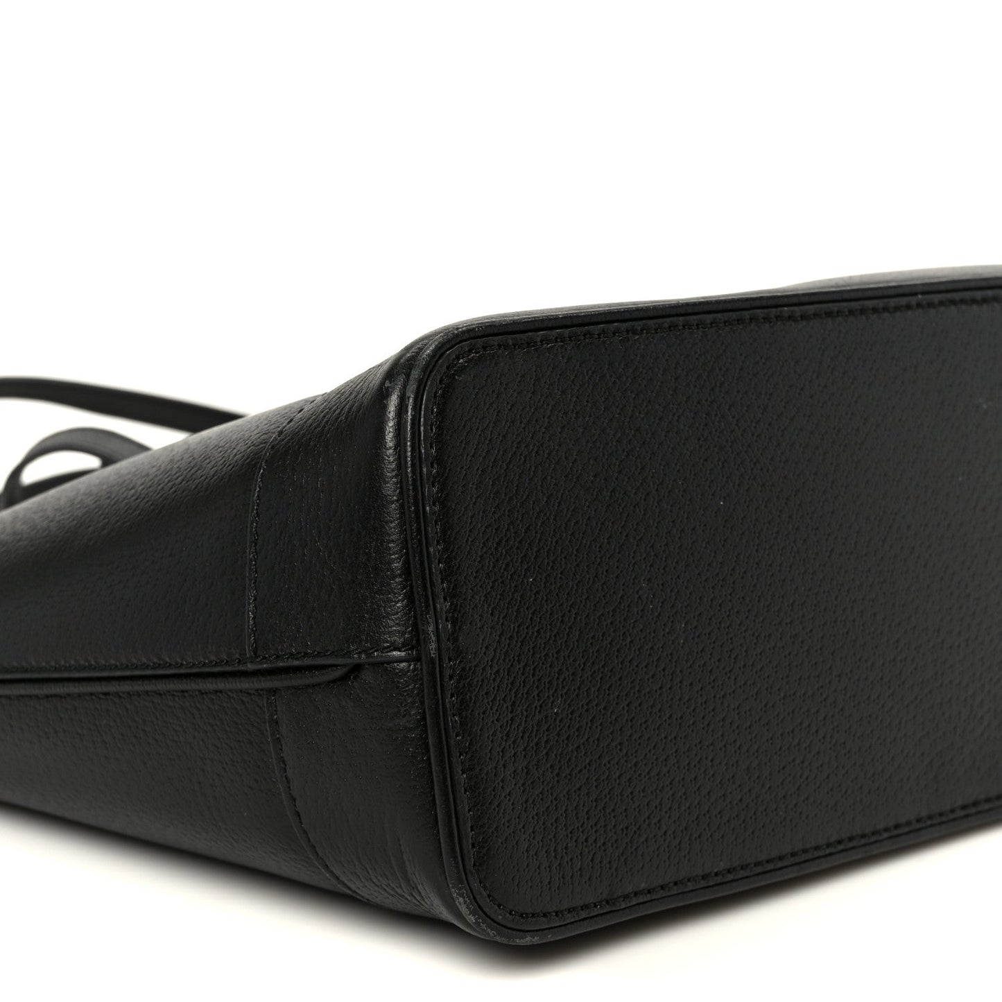 Textured Dollar Calfskin Small Ophidia Shoulder Tote Bag Black