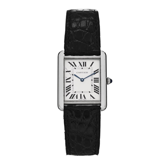 Stainless Steel Alligator 27mm Tank Solo Quartz Watch