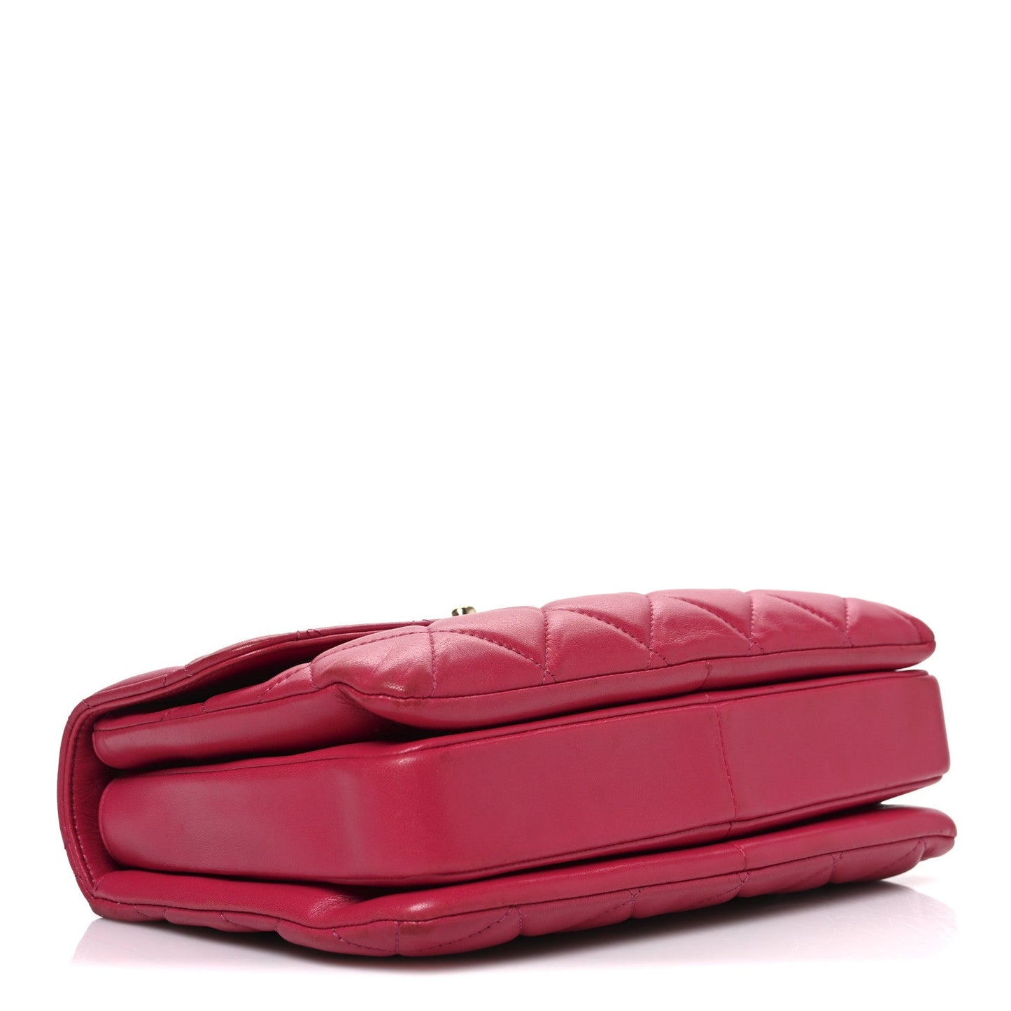Lambskin Quilted Small Trendy CC Flap Dual Handle Bag Dark Pink
