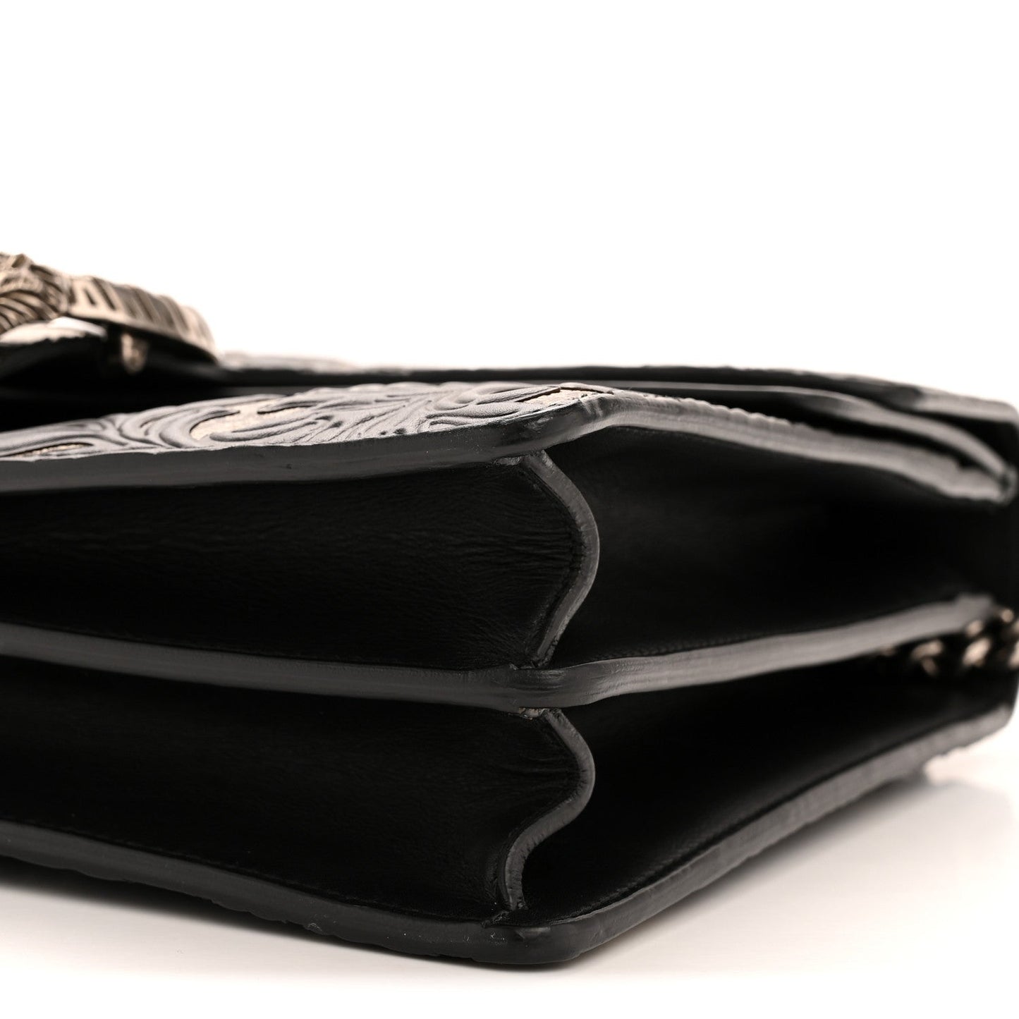 GG Supreme Monogram Arabesque Medium Dionysus Shoulder Bag Black