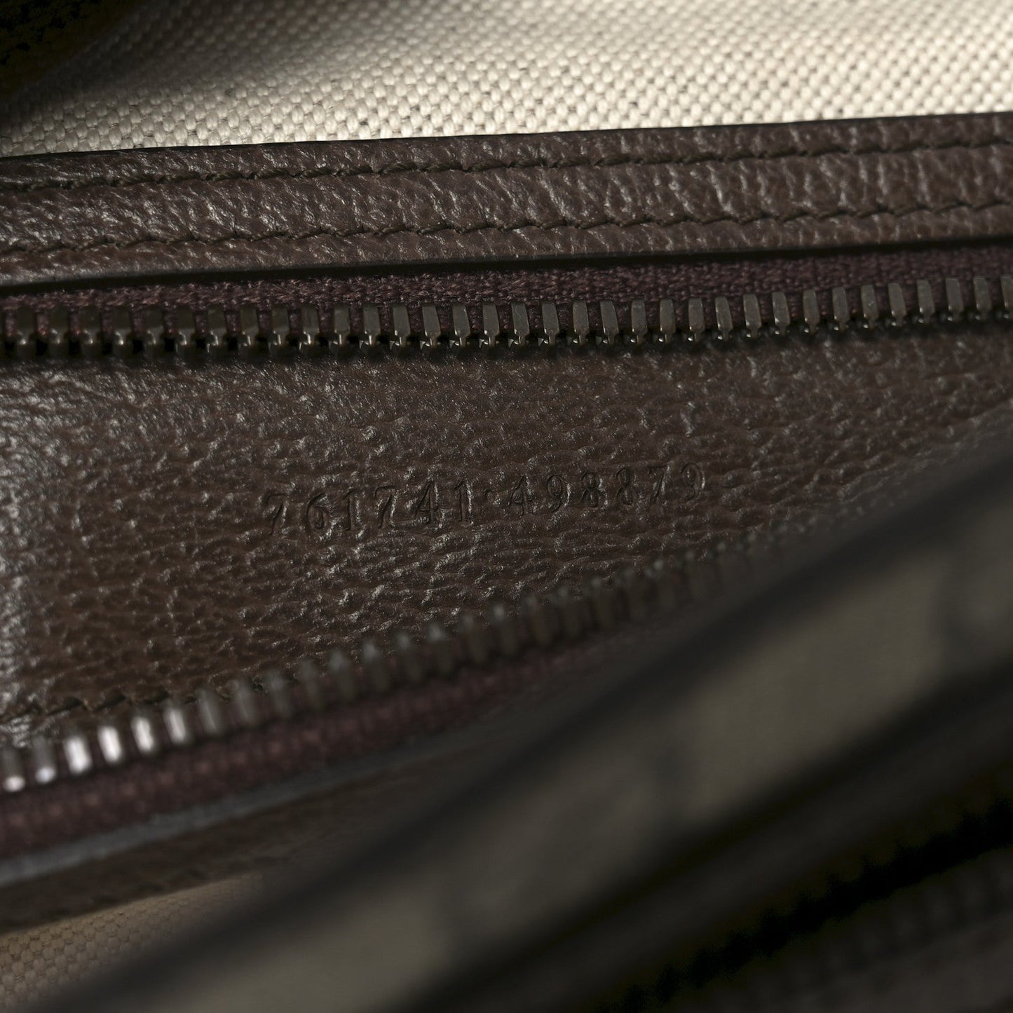 Tender GG Supreme Monogram Textured Dollar Calfskin Ophidia Messenger Bag Beige Ebony Dark Brown