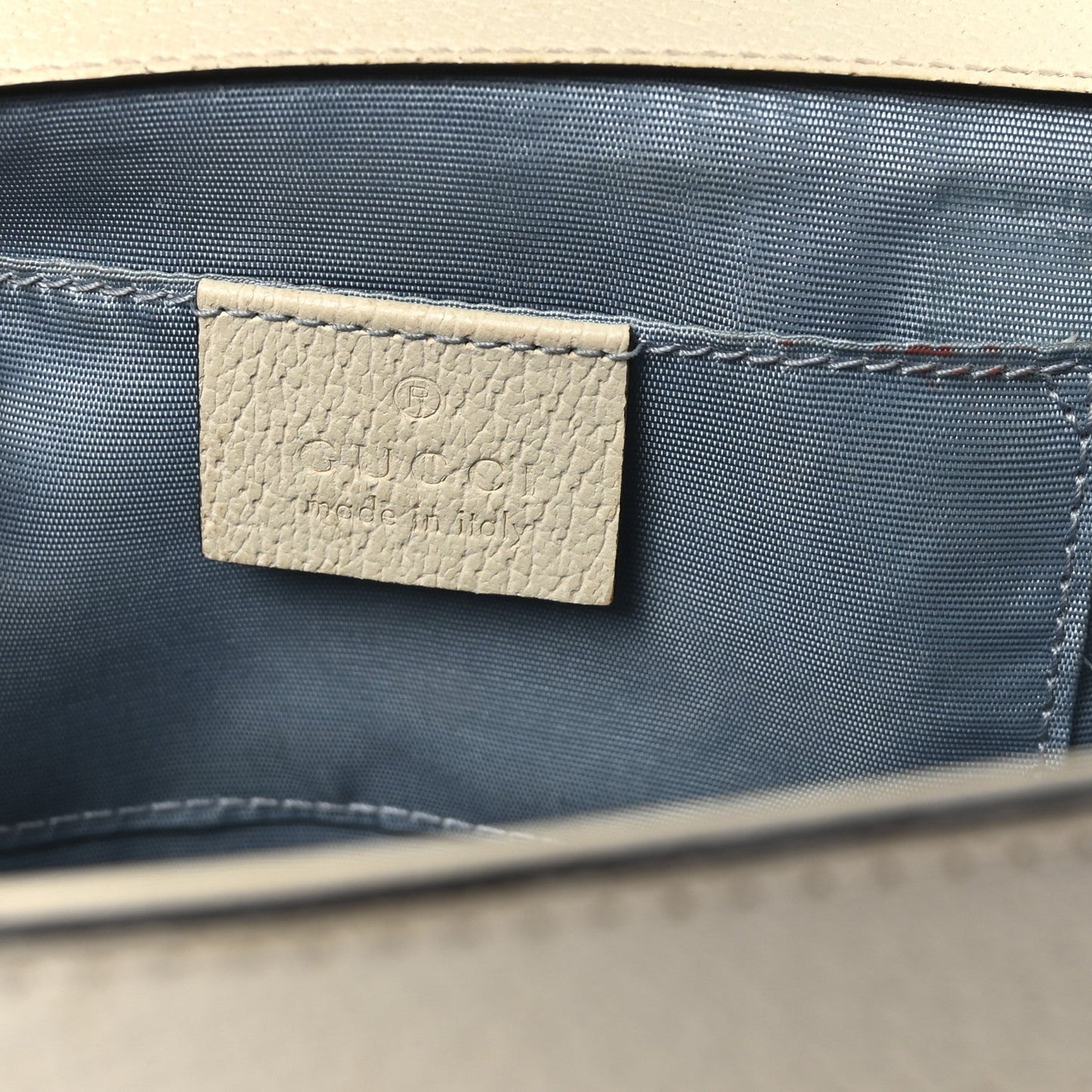 Grained Calfskin Bee Star Small Padlock Shoulder Bag White