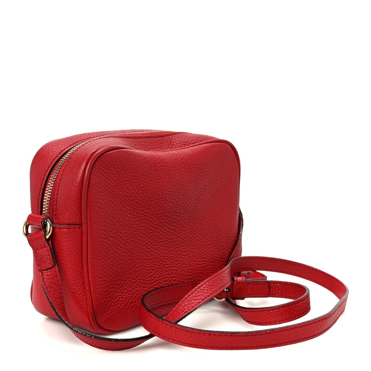 Pebbled Calfskin Small Soho Disco Bag Tabasco Red