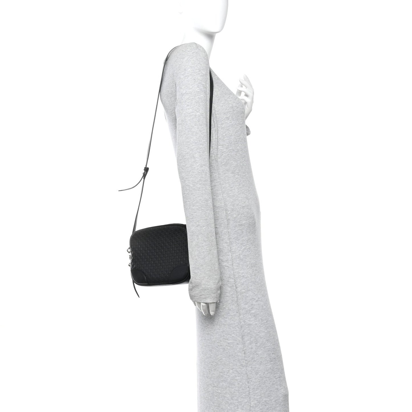 Microguccissima Mini Bree Messenger Bag Black