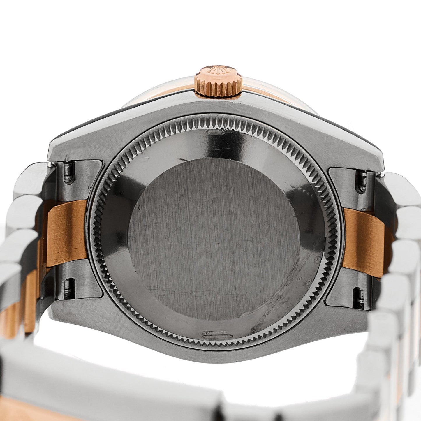 Stainless Steel 18K Everose Gold Diamond 31mm Oyster Perpetual Datejust Watch Chocolate Roman 178341