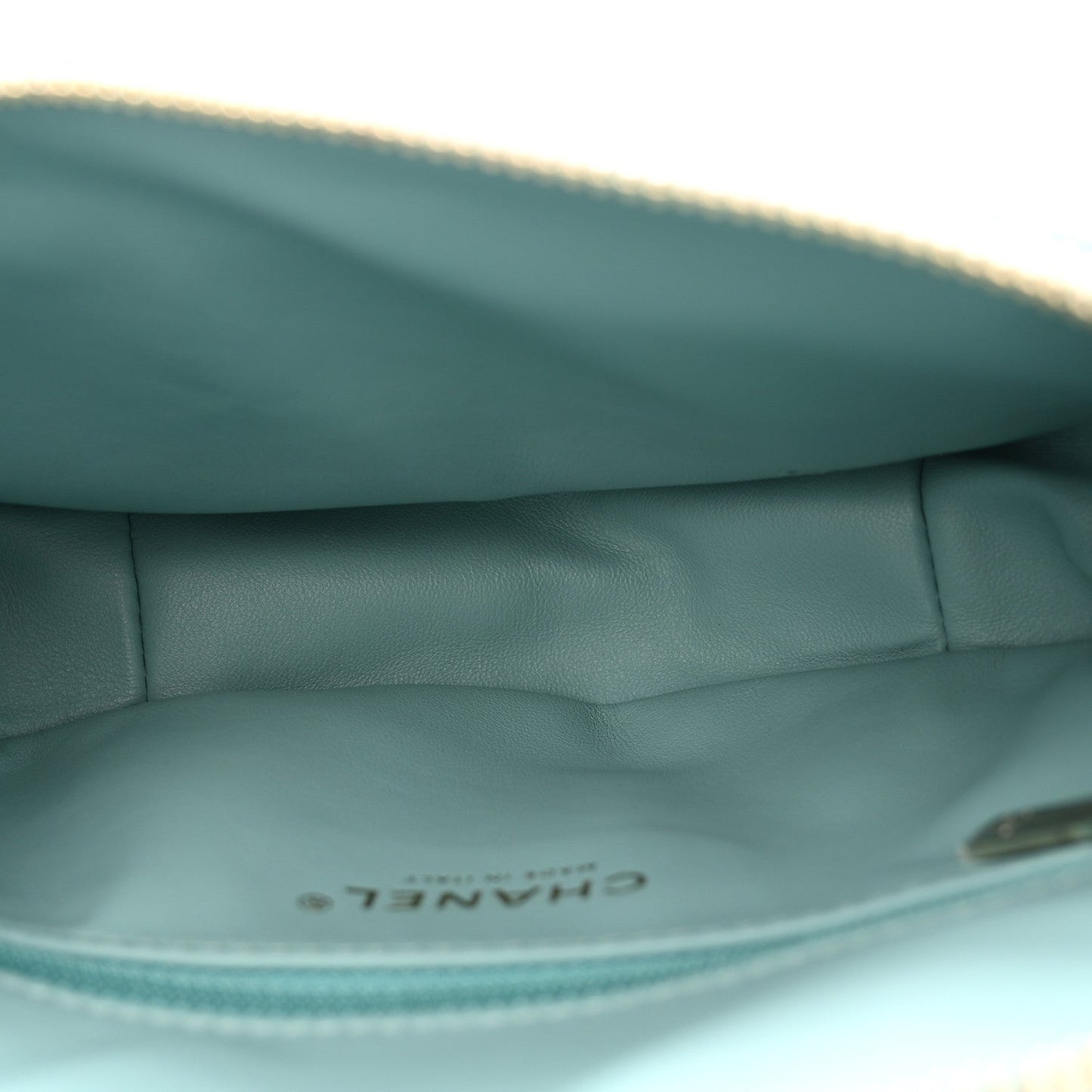 Caviar Quilted Filigree Waist Bag Light Blue