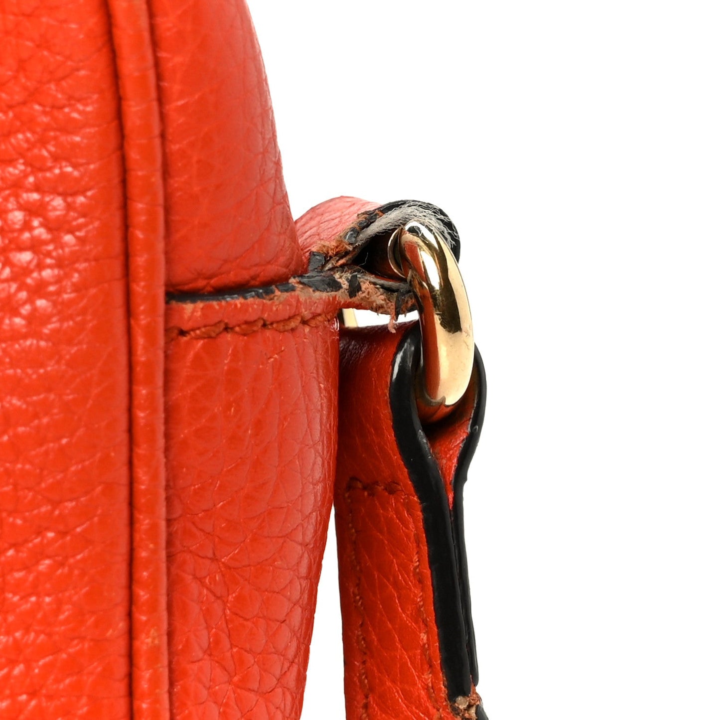 Pebbled Calfskin Small Soho Disco Bag Sun Orange