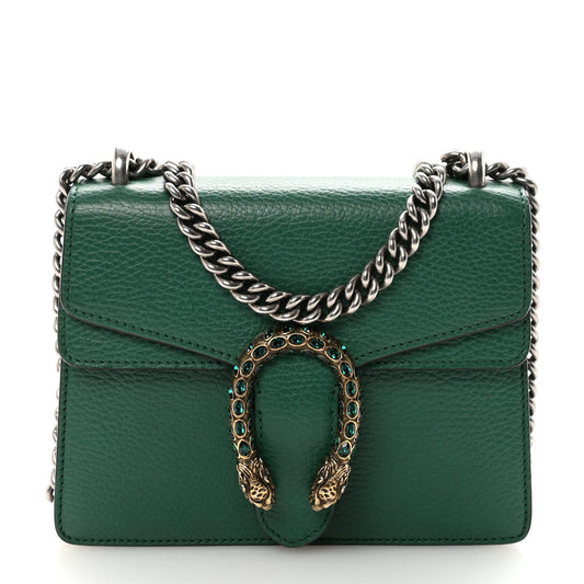 Calfskin Mini Dionysus Shoulder Bag Emerald