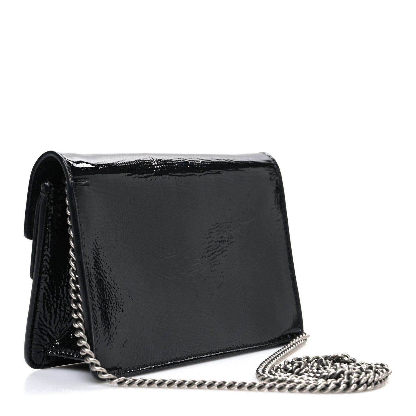 Crinkled Patent Mini Dionysus Shoulder Bag Black