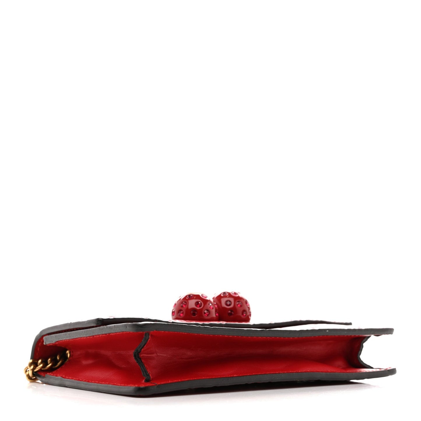 Guccissima Mini Cherry Chain Bag Hibiscus Red