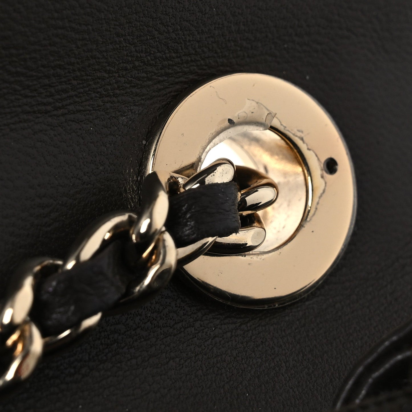 Lambskin Quilted Trendy CC Wallet On Chain WOC Dark Brown