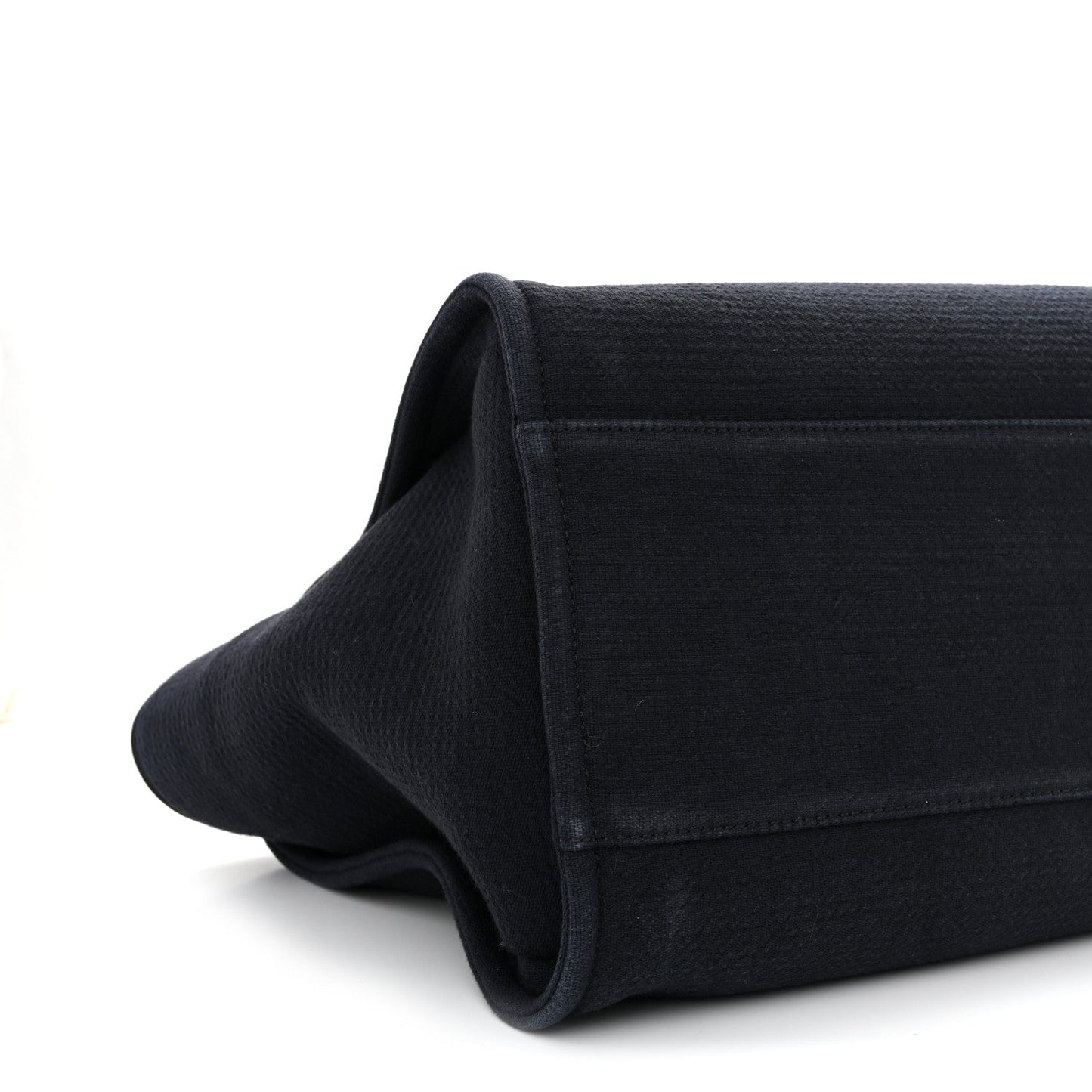 Mixed Fibers Calfskin Medium Deauville Tote Navy Blue