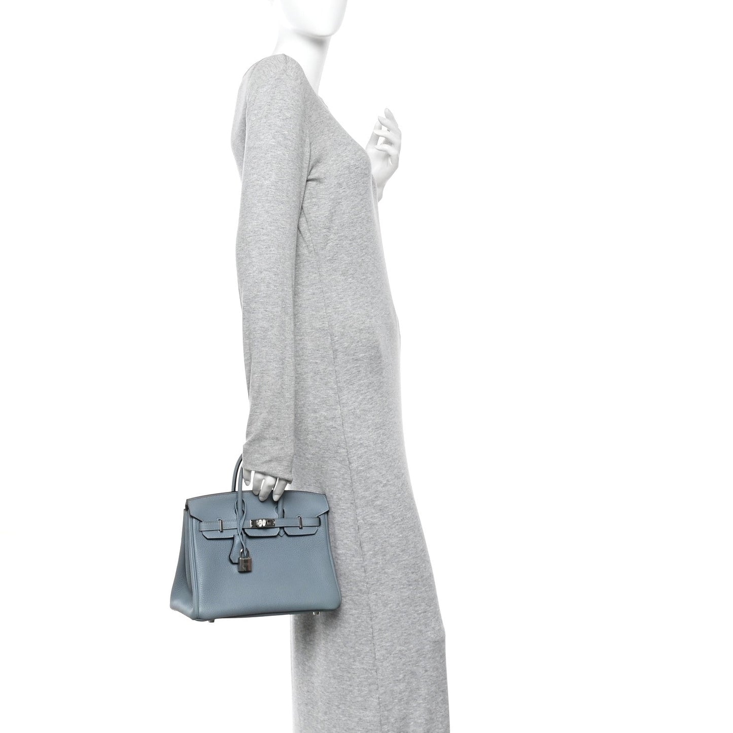 Togo Verso Birkin 25 Bleu Lin Chai