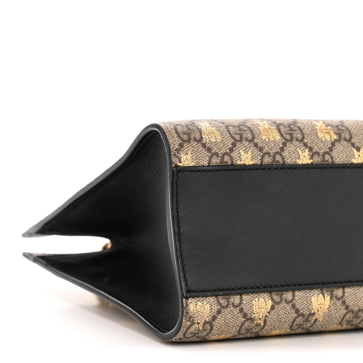 GG Supreme Monogram Bees Small Padlock Tote Beige Oro Black