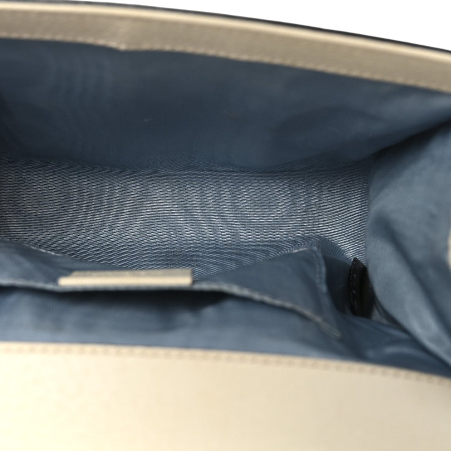 Grained Calfskin Bee Star Small Padlock Shoulder Bag White