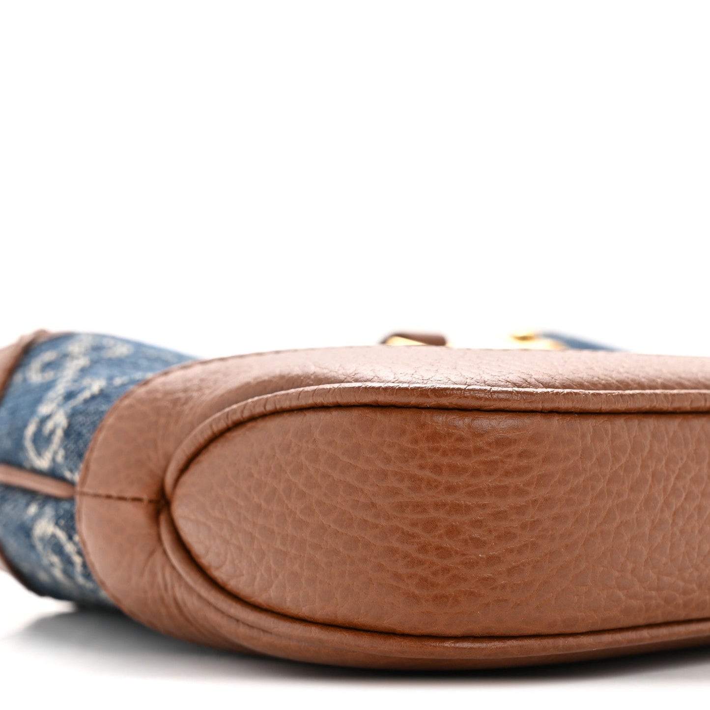 New Denim GG Monogram Calfskin Mini Jackie 1961 Hobo Blue Tea Cuir