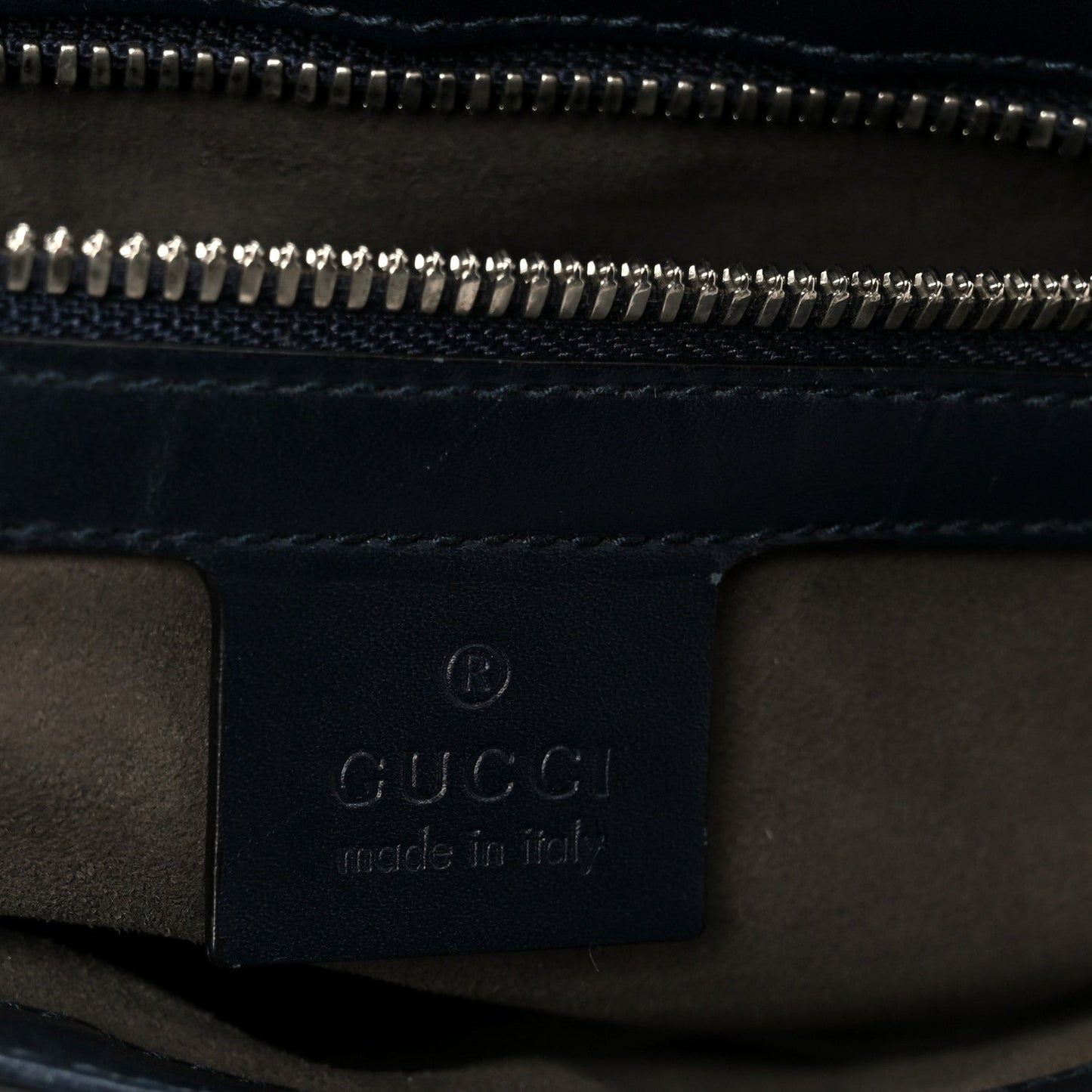 Guccissima Signature Single Buckle Flap Messenger Bag Navy