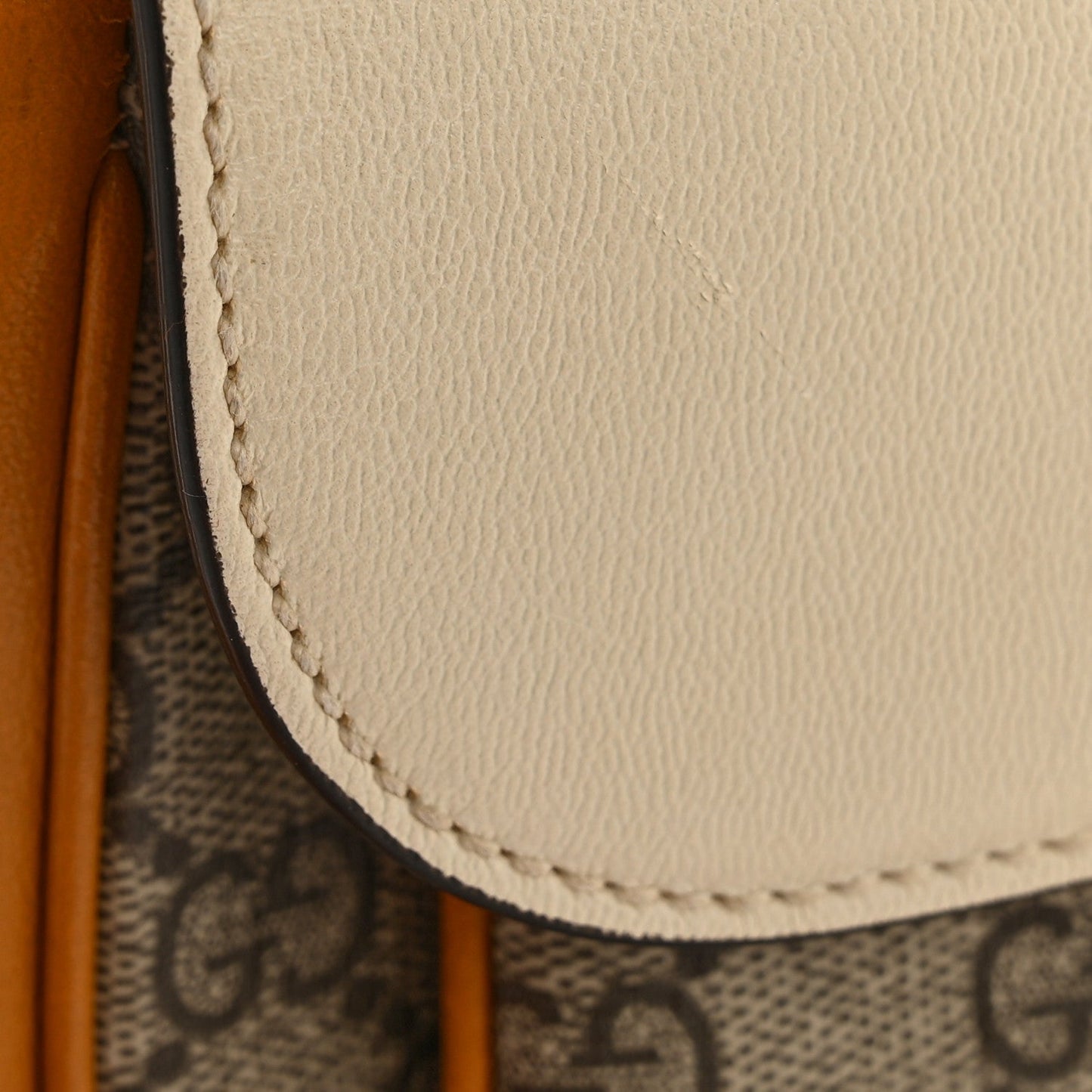 GG Supreme Monogram Calfskin Mini Padlock Flap Pocket Shoulder Bag Beige Mystic White Sun Oil