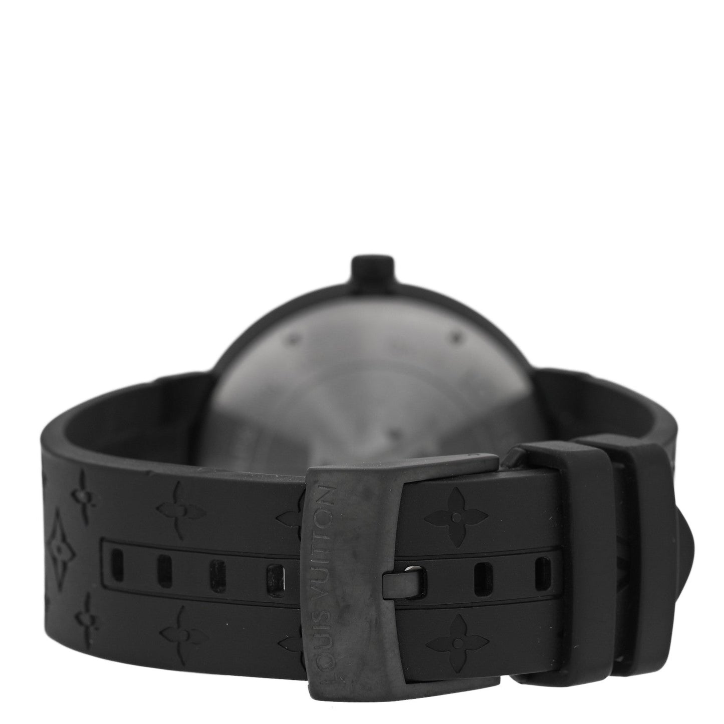 Stainless Steel Rubber 39mm Tambour Slim Rainbow Quartz Watch Black