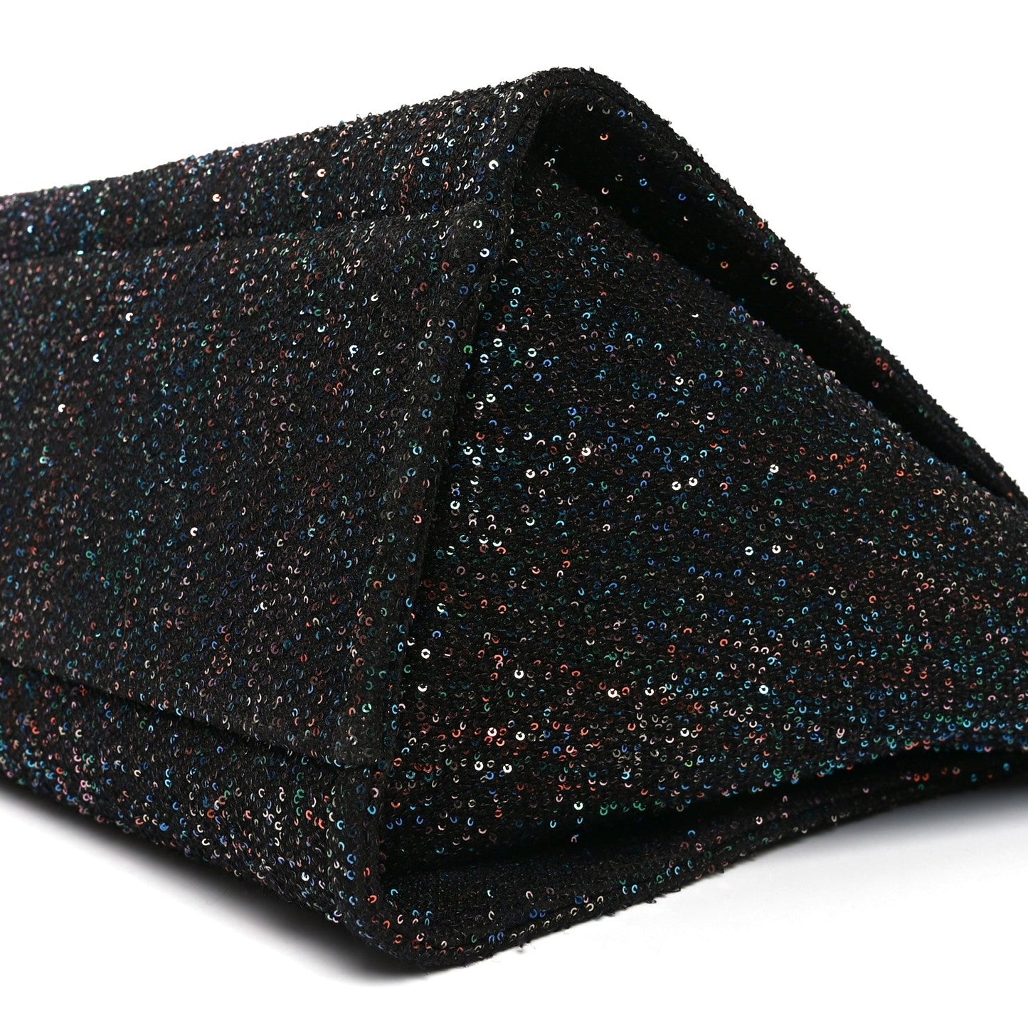 Calfskin Sequin Medium Deauville Tote Black