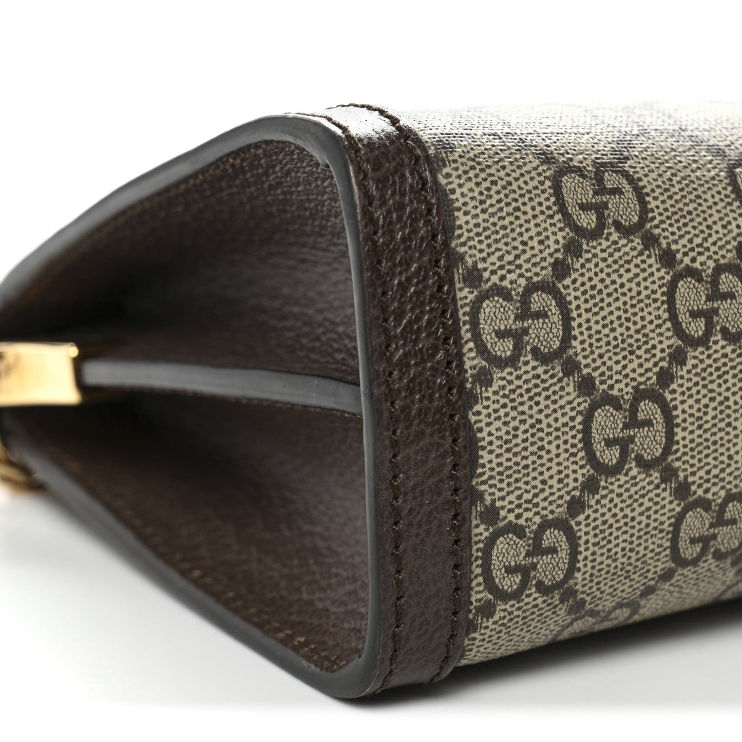GG Supreme Monogram Web Small Ophidia Chain Shoulder Bag Brown
