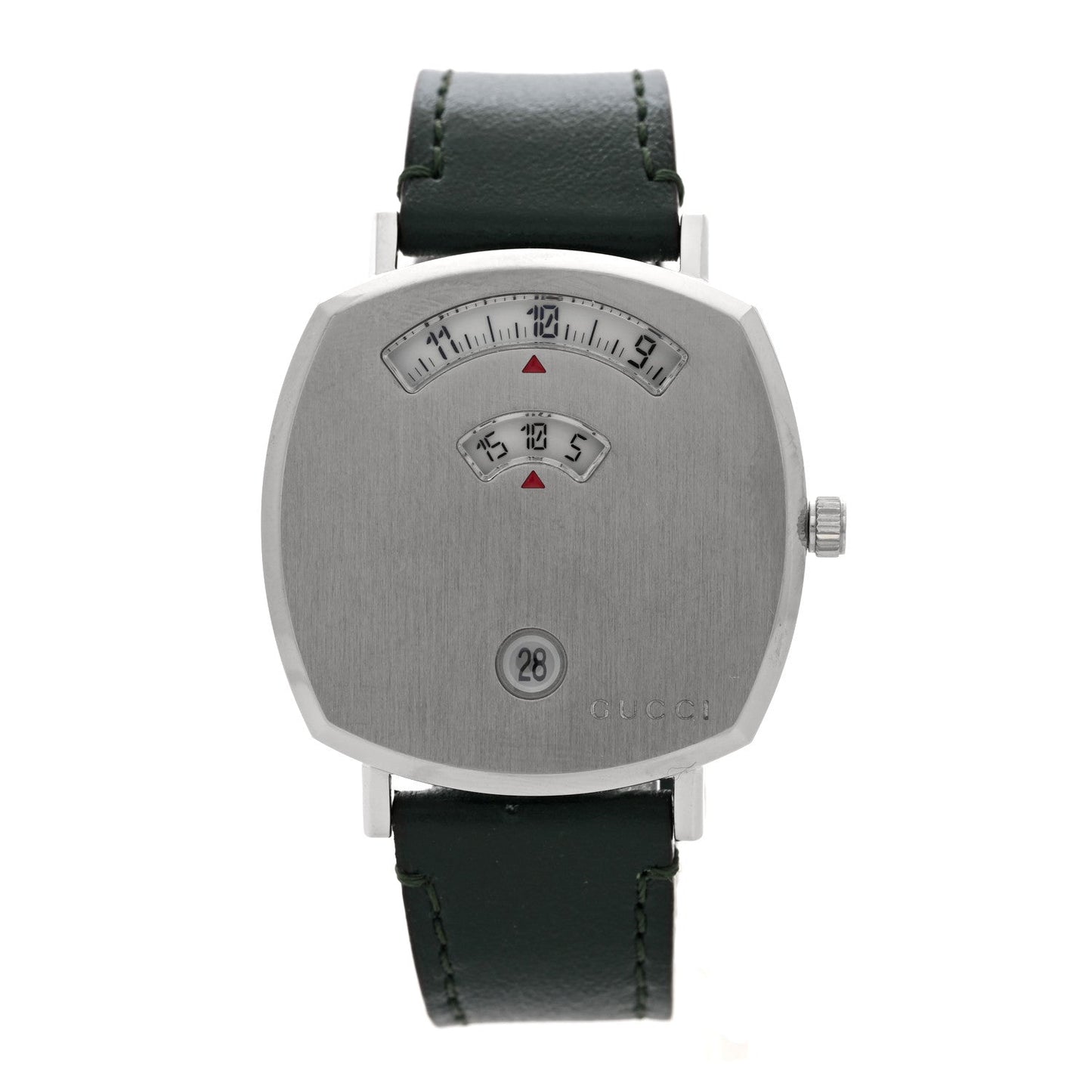 Stainless Steel Calfskin 35mm Grip Quartz Watch Black