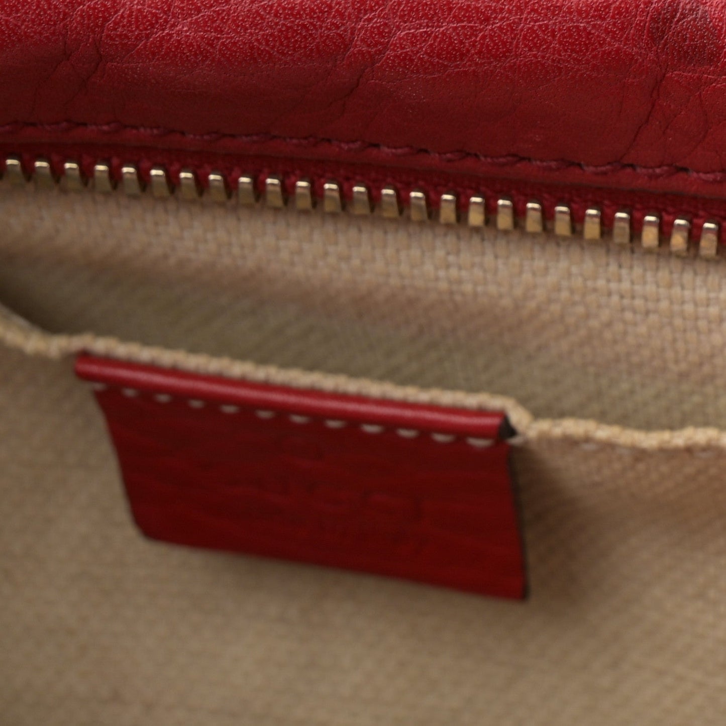 Pebbled Calfskin Small Soho Disco Bag Vibrant Red