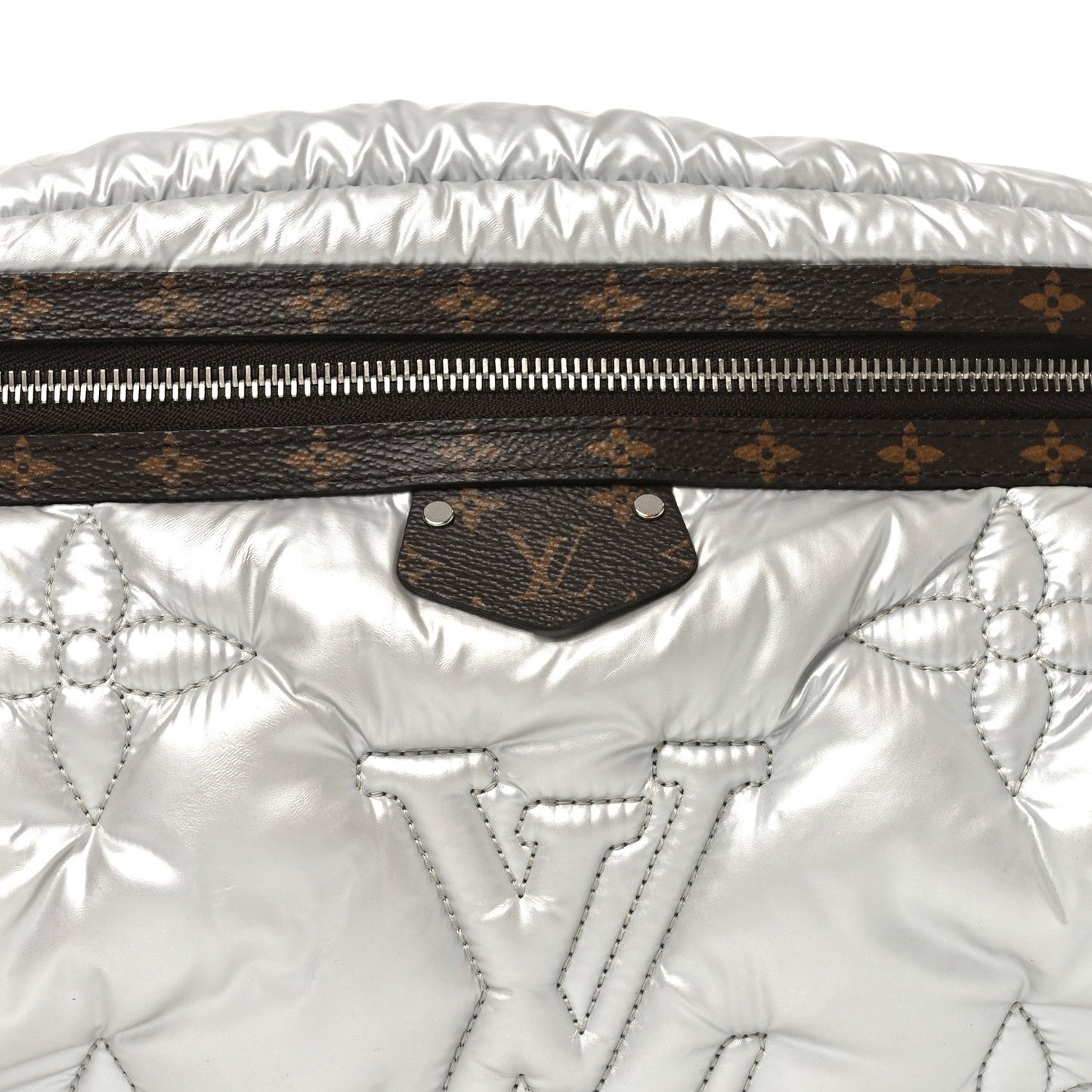 Econyl Monogram Pillow BumBag Silver