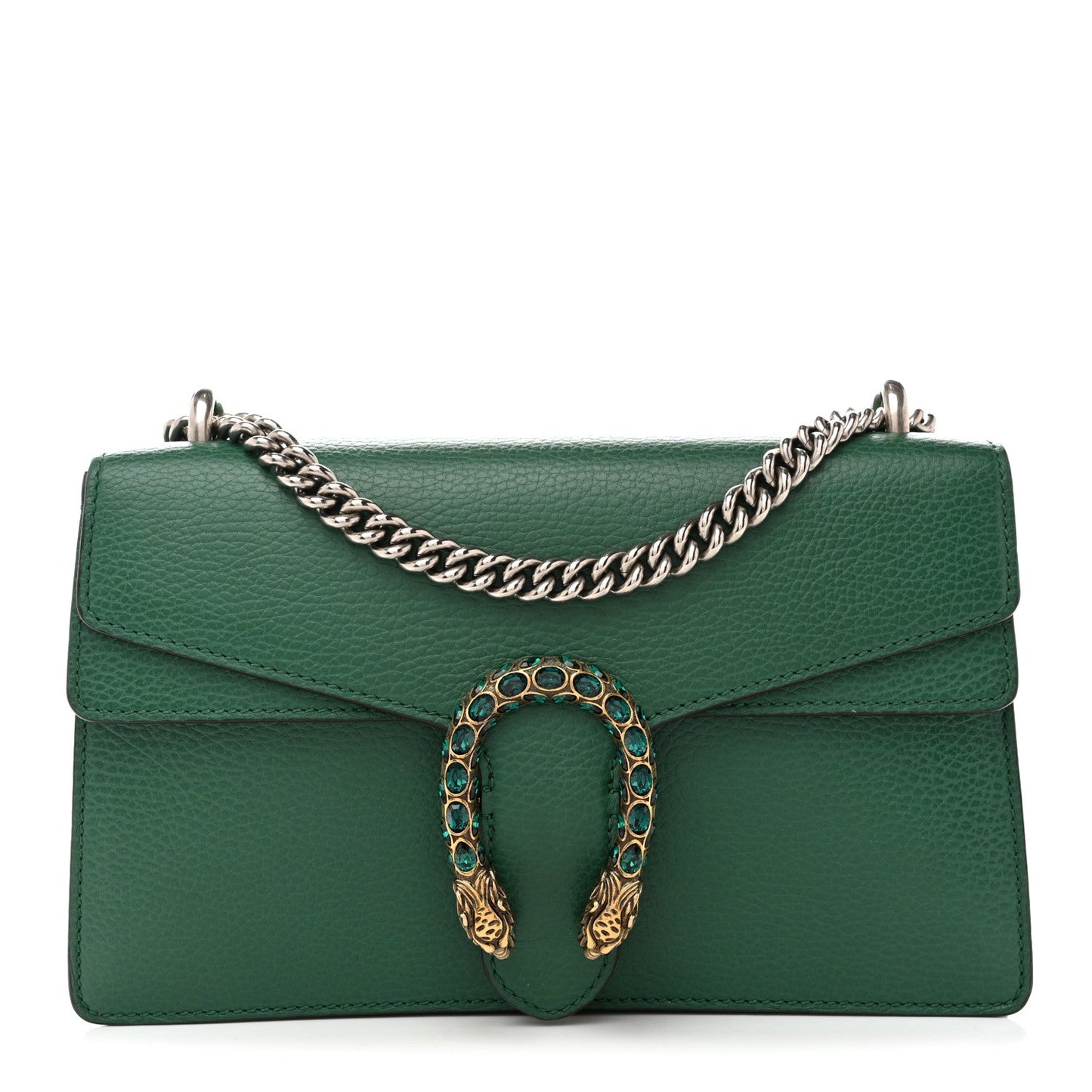 Dollar Calfskin Crystal Small Dionysus Shoulder Bag Emerald