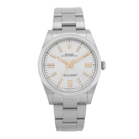 Stainless Steel 41mm Oyster Perpetual Watch Silver 124300