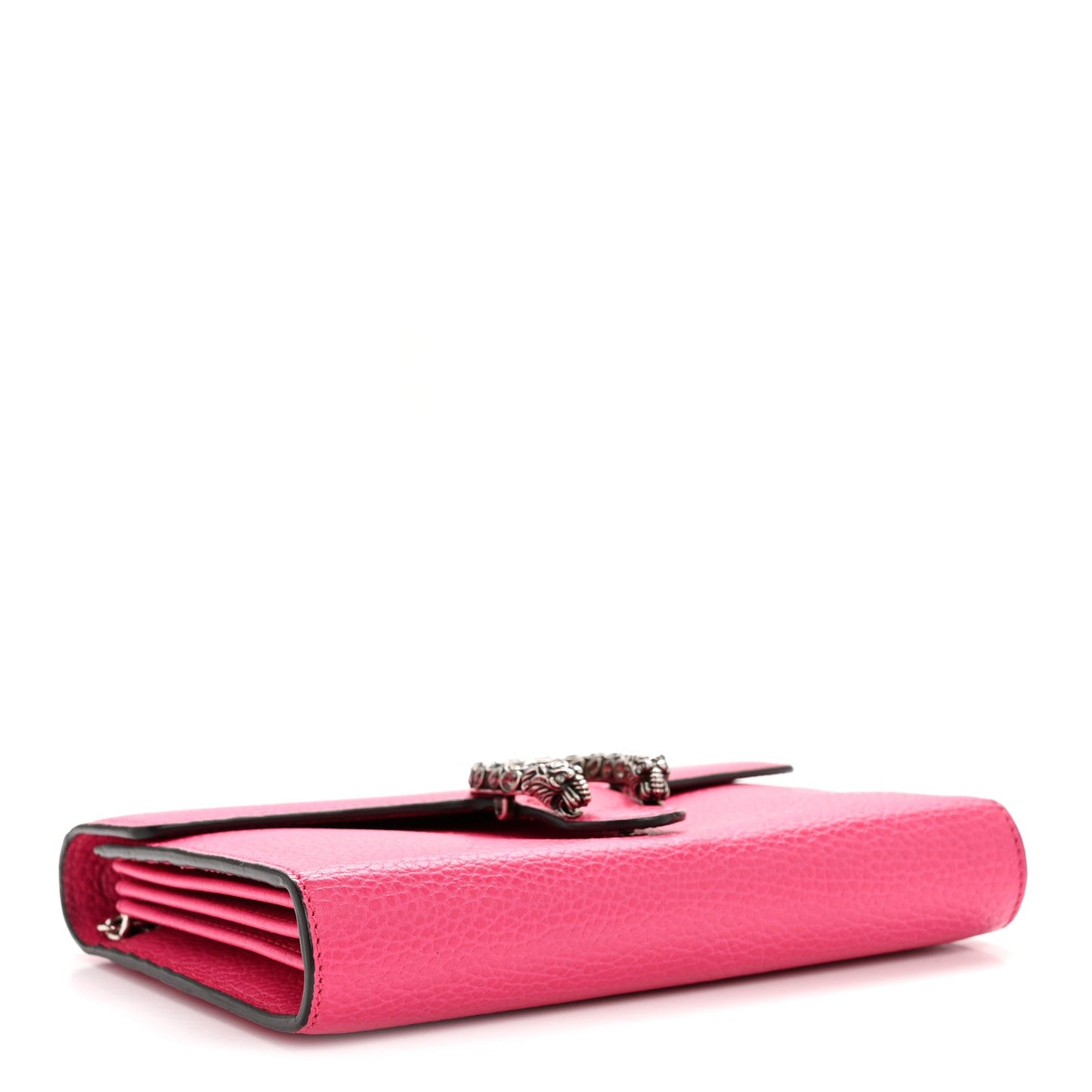 Dollar Calfskin Crystal Mini Dionysus Chain Wallet Box Pink