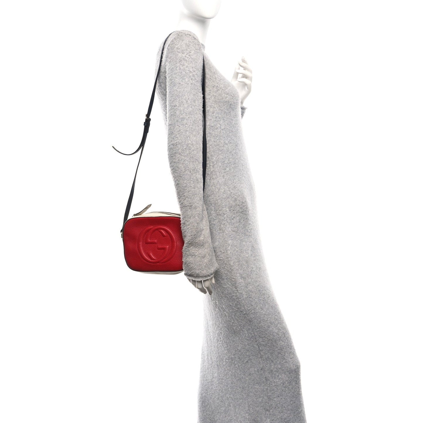 Dollar Calfskin Small Soho Disco Bag Hibiscus Red Mystic White Blue