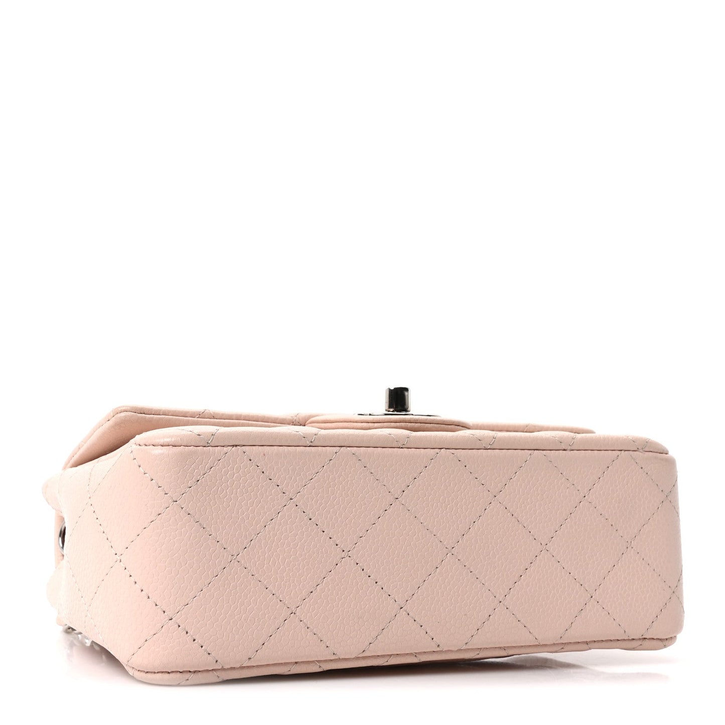 Caviar Quilted Mini Rectangular Flap Light Pink