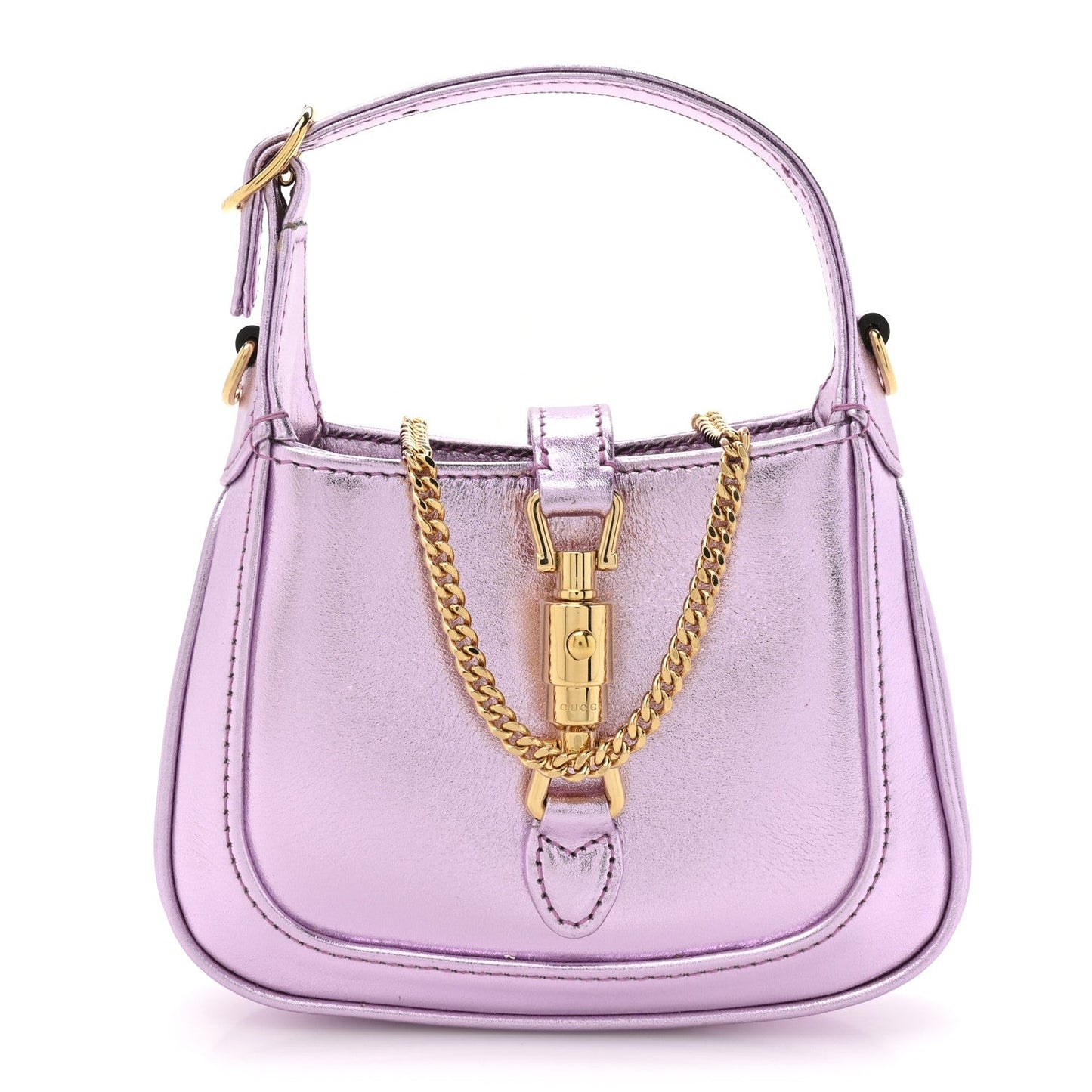 Laminated Nappa Nano Jackie 1961 Hobo Metallic Rosa