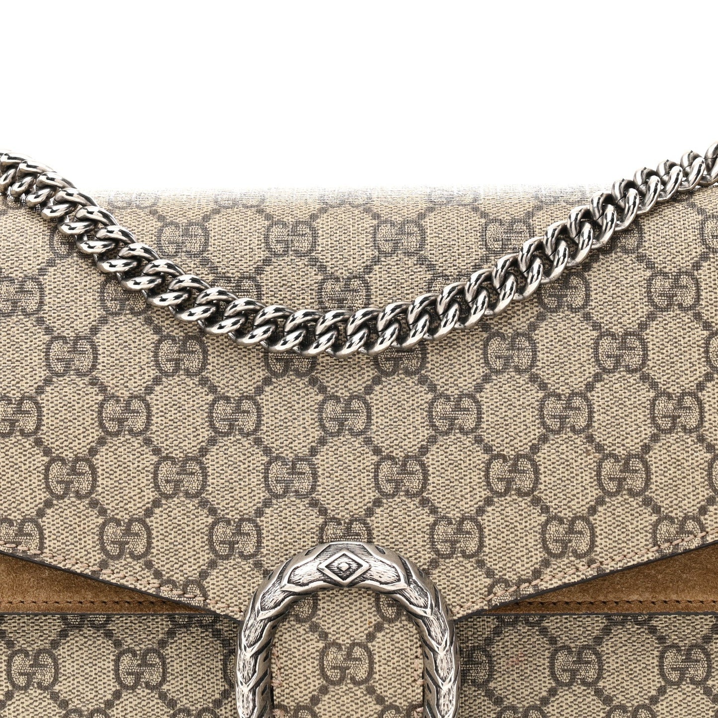 GG Supreme Monogram Medium Dionysus Shoulder Bag Taupe
